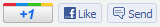 Like on Facebook and +1 on Google Plus